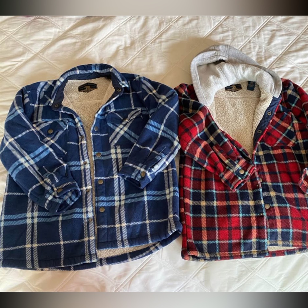 Kids Plaid Button-Down Shirt - Blue and Red